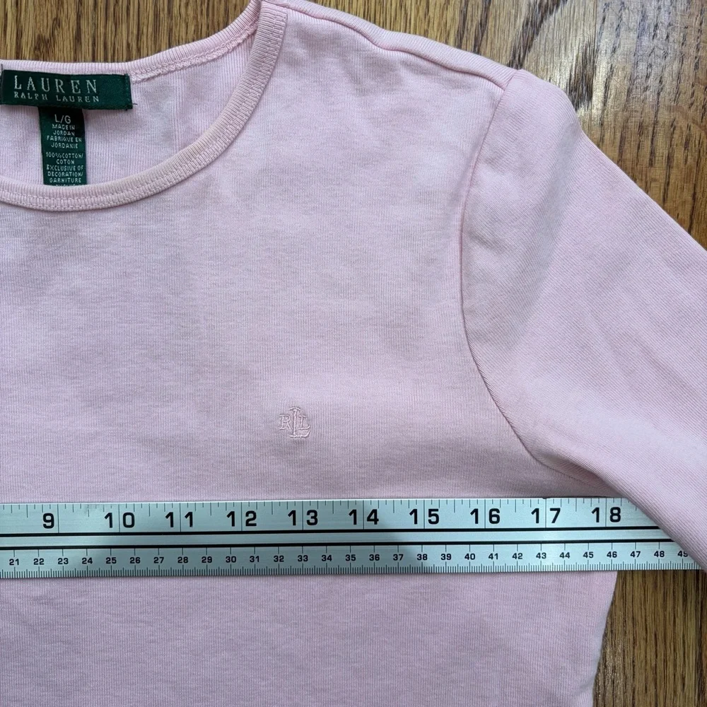 Ralph Lauren Light Pink Long Sleeve Tee